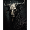 Demonic figure with horns