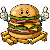 Hamburger avec frites