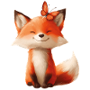 Fox with Butterfly