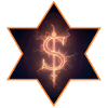 Burning dollar sign