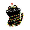 Christmas Lights Cat
