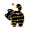 Christmas Lights Cat T-Shirt Hi