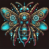 Cyberpunk Neon Bee