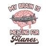 Airplane Lover Brain Funny Airplanes