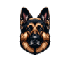 Dog Face - German Shepherd