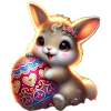 Easter bunny with egg