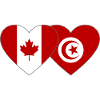 Canada Tunisia Flag Heart