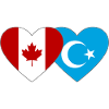 Canada Uyghur Flag Heart