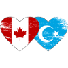 Canada Uyghur flag heart used