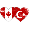 Canada Dinde Drapeau Coeur Utilisé