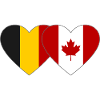 Belgium Canada Flag Heart