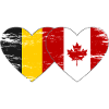 Belgique Canada Drapeau Coeur utilisé