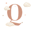 Letter Q Clouds Stars