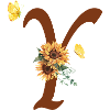 Letter and Sunflower Butterfly