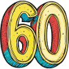 60 Zahl Symbol