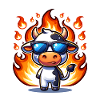 Cow Fire Flames