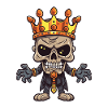 King Skeleton Funny Crown