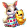 Easter Bunny Chick Egg