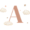 Lettre a nuages étoiles