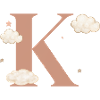 Lettre k nuages étoiles