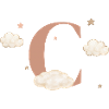 Letter c clouds stars