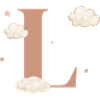 Lettre l nuages étoiles