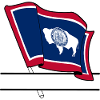 Flag Wyoming text banner
