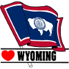 Drapeau Wyoming au cœur du WYOMING