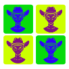 Alien Cowboy Pop Art Design
