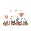 Schöne Mutter reißt Boho-Bohème-Blumen