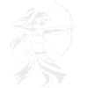 Archer Silhouette with Bow