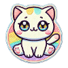 Kawaii style kitten