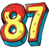 87 Number Symbol