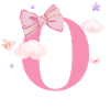 Letter o pink clouds