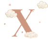 Letter x clouds stars