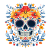 Bunte Sugar Skull – Día de los Muertos Design