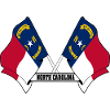 Two flags text NORTH CAROLINA