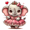 Elephant princess with crown