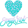 Stay Wild with leopard pattern heart