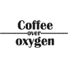Kaffee-über-Sauerstoff-Typografie