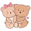 Hugging Baby Teddy Bears