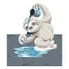 Aquarius Sloth Zodiac Illustration