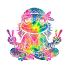 Friedenszeichen Dye Hippie Frog 60s