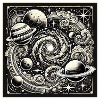 Cosmic Universe Retro Style