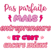 Pas parfaite mais entrepreneure,idée cadeau