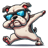 Dog Dabbing Bulldog