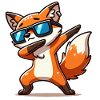 fox animal dabbing
