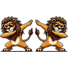 Lion Comic Dabbing 2