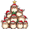 Igel Weihnachten Christbaum