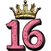 16 Zahl Krone